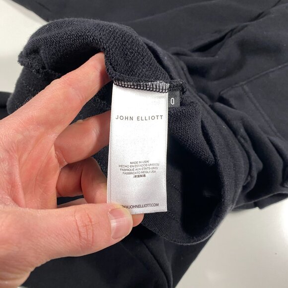 John Elliott Mainline Beach Sweats Black / Tan mens size 0 - Picture 5 of 8